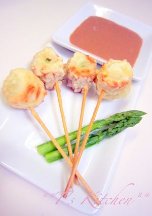 ❀アスパラのチーちく巻き天❀-レシピのメイン写真