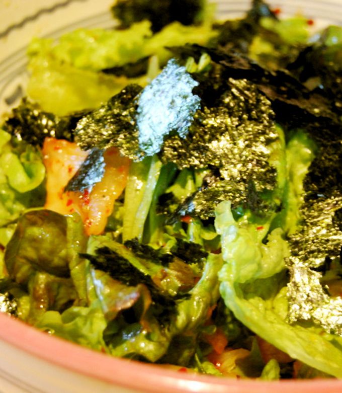 レタスとキムチのチョレギサラダbyポン酢 by あんちょまい