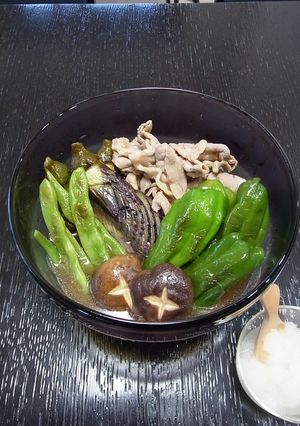 茹で豚と夏野菜の揚げ浸し☆-レシピのメイン写真