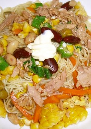 夏のランチに♪ カラフル☆野菜冷製パスタ-レシピのメイン写真