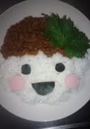 似顔絵ドライカレー-レシピのメイン写真