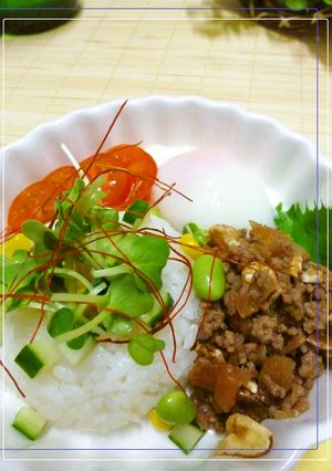 カレー肉みそで＊簡単ワンプレートランチ＊-レシピのメイン写真