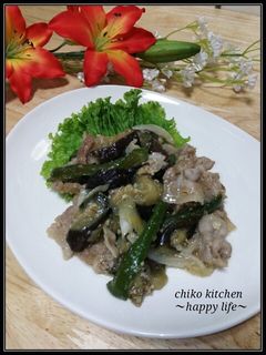 豚肉とナスのにんにく味噌炒め♪-レシピのメイン写真
