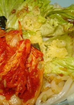 昆布茶で簡単！うまうま♪キムチ冷うどん-レシピのメイン写真