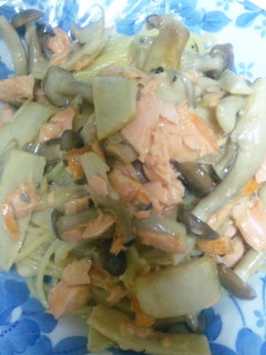 鮭とキノコのパスタ-レシピのメイン写真