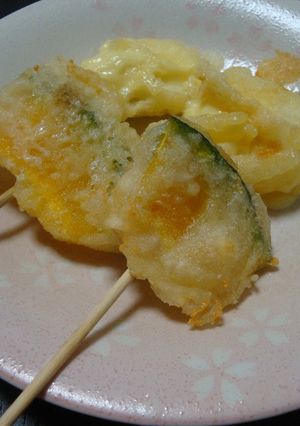 カマンベールチーズとかぼちゃの串てん-レシピのメイン写真