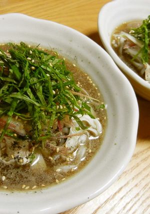 冷しゃぶの黒ゴマうどん❀-レシピのメイン写真