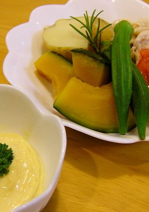 夏の温野菜盛り合わせ＆からしマヨ☆-レシピのメイン写真