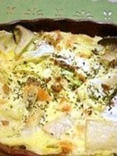 鮭とキャベツの豆腐オムレツ-レシピのメイン写真