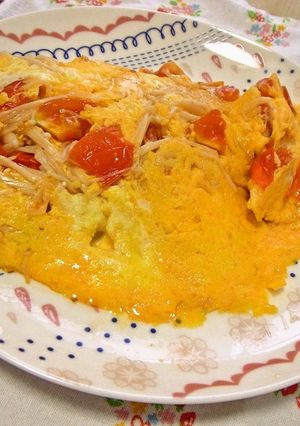 トマトのふわふわ卵焼き-レシピのメイン写真