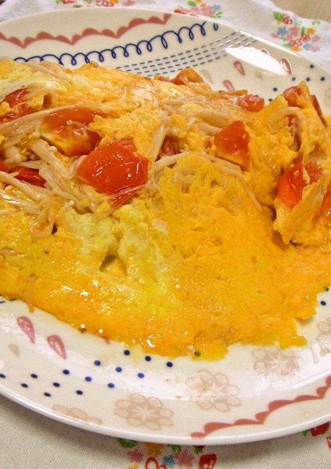 トマトのふわふわ卵焼き-レシピのメイン写真
