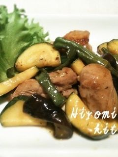 ズッキーニと鶏肉の甘辛炒め-レシピのメイン写真
