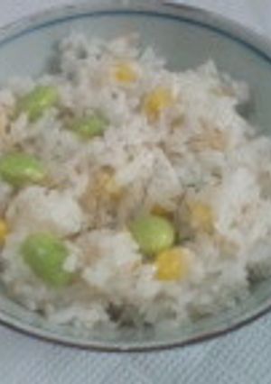 枝豆とトウモロコシの豆ご飯-レシピのメイン写真