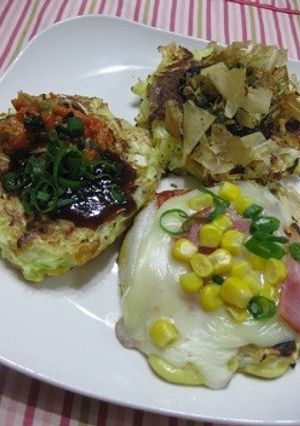 ミニお好み焼き３種のワンプレート-レシピのメイン写真