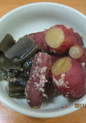三五八漬け床を使ったさつまいもの煮物-レシピのメイン写真