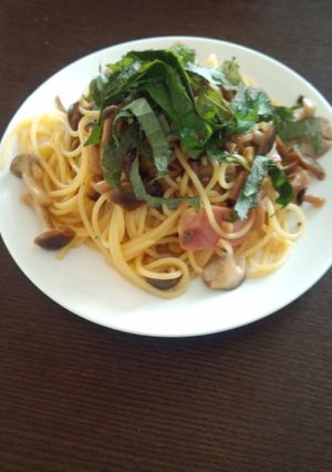 お手軽♪大葉としめじで美味しいパスタ♪-レシピのメイン写真