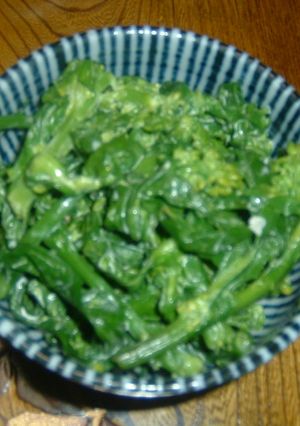ヘルシーつまみ！からし菜のごま酢みそあえ-レシピのメイン写真