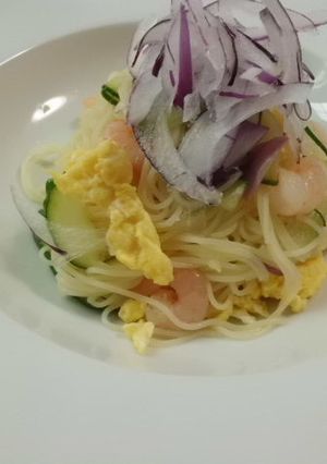 小エビのカッペリーニ*エスニック-レシピのメイン写真