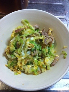 キャベツと豚肉の卵炒め-レシピのメイン写真