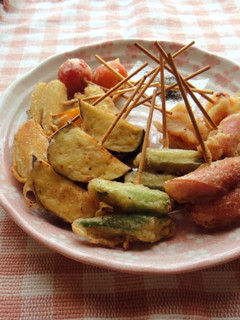 夏野菜の彩り串天-レシピのメイン写真
