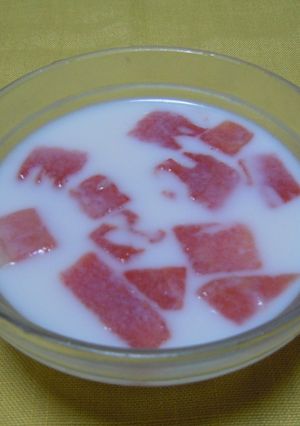 すいかミルクゼリー-レシピのメイン写真