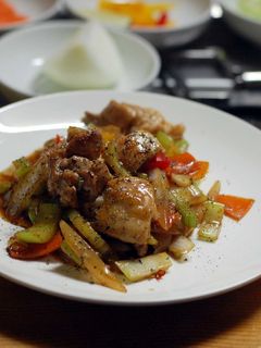 鶏モモセロリのタイ風オイスターソース炒め-レシピのメイン写真
