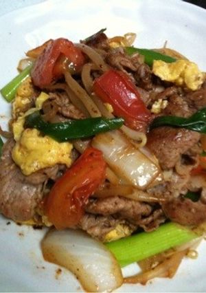 豚肉の野菜炒めオイマヨ卵入り☆-レシピのメイン写真