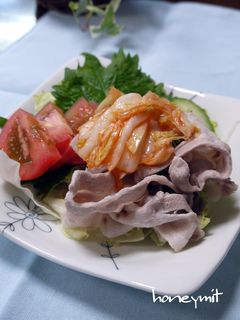 豚肉の冷しゃぶ☆キムチのせ-レシピのメイン写真