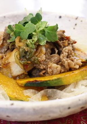 牛肉とかぼちゃのキムチサラダ-レシピのメイン写真