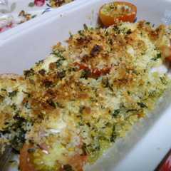 รูปของ 簡単☆いわしと夏野菜のトースター焼き