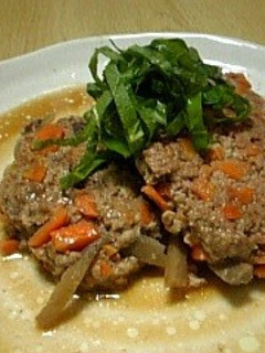 簡単!きんぴらごぼうと豆腐のハンバーグ-レシピのメイン写真