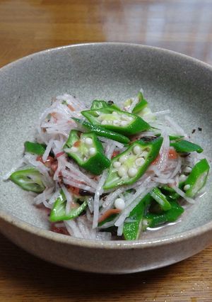 オクラと大根の梅和え(長いもときゅうり)-レシピのメイン写真