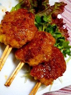 混ぜて焼くだけ!鶏つくねの照り焼き♡-レシピのメイン写真