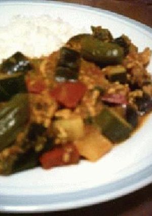 カレー・ひき肉＋夏野菜-レシピのメイン写真