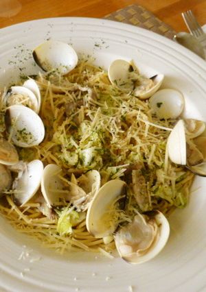 ボンゴレ・ビアンコとキャベツ＆豚ばら肉-レシピのメイン写真