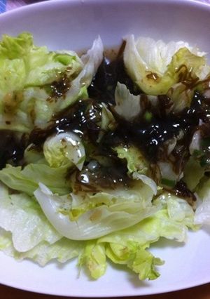 もずくスープであんかけレタス-レシピのメイン写真