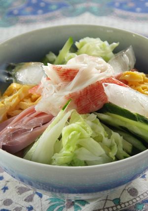 我が家の夏ランチは冷や麦中華！-レシピのメイン写真