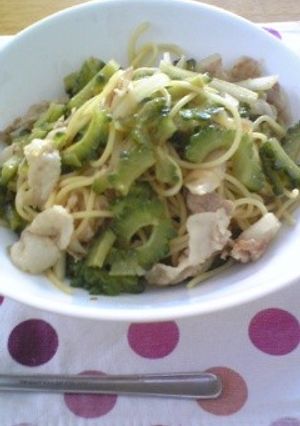 ゴーヤと豚のパスタ-レシピのメイン写真