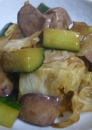鳥レバーときゅうりのオイスターソース炒め-レシピのメイン写真
