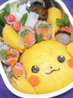 キャラ弁☆ピカチュウのオムライス弁当-レシピのメイン写真