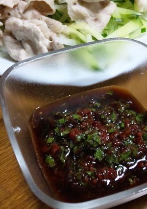 冷しゃぶに☆梅かつおダレ☆-レシピのメイン写真