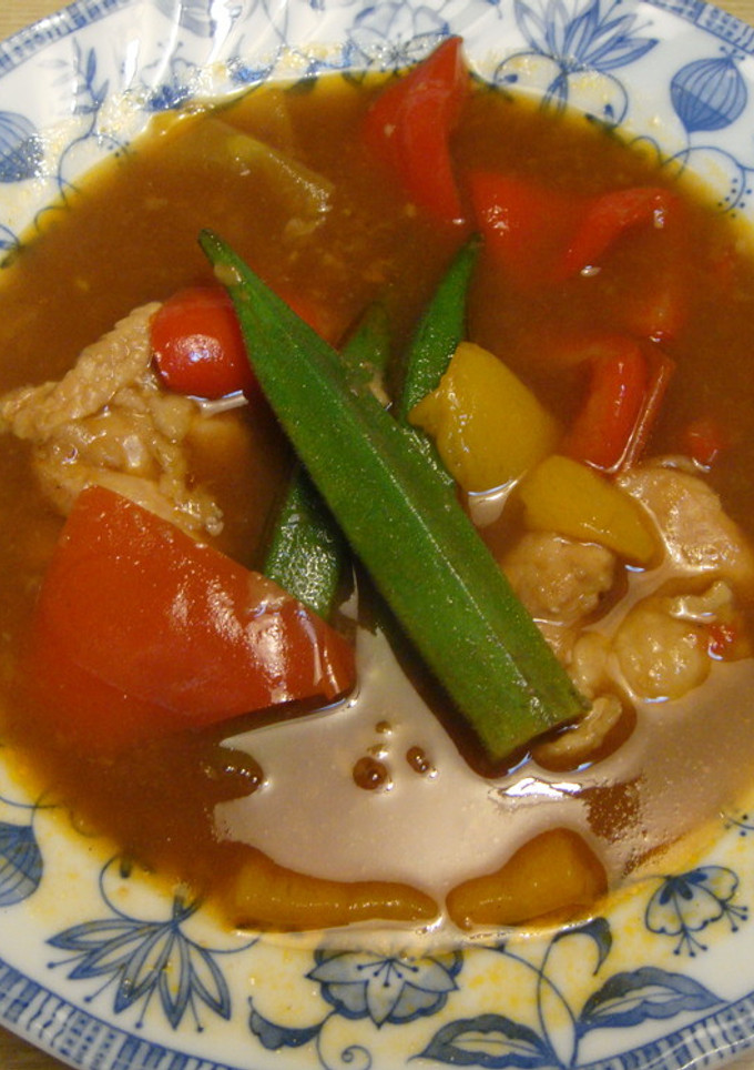 鶏の照り焼きを使ってスープカレー-レシピのメイン写真