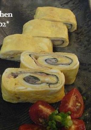 たまご焼きに生ハム入れました！-レシピのメイン写真