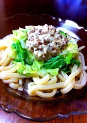 七味マヨ納豆のサラダうどん(^-^)-レシピのメイン写真