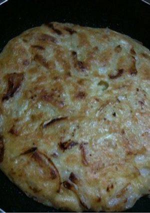 大和芋と天ぷら粉で玉ねぎのふんわり焼き-レシピのメイン写真