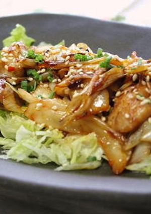 鶏肉とねぎのキムチ炒め-レシピのメイン写真