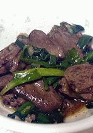 鶏ハツとニラの炒め物-レシピのメイン写真