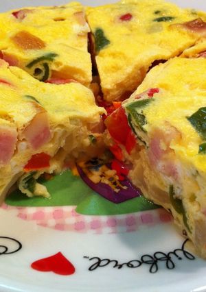 レンジで超簡単 ♡野菜たっぷりオムレツ♡-レシピのメイン写真