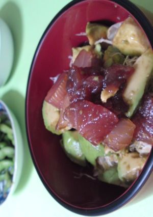 ｱﾎﾞｶﾄﾞとﾏｸﾞﾛの漬け丼-レシピのメイン写真