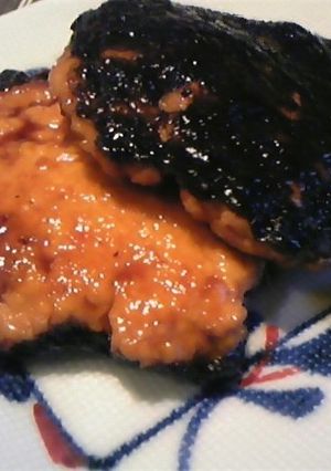 ふわふわヘルシー☆豆腐と鶏ひきの磯辺焼き-レシピのメイン写真